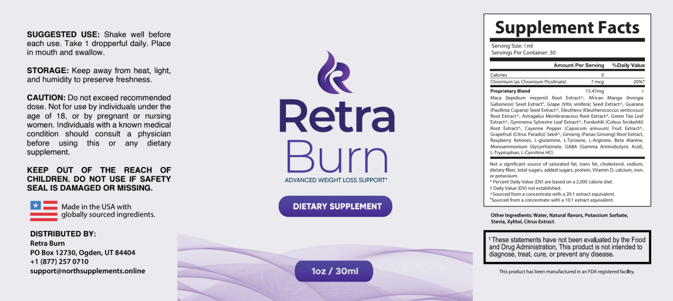Retra Burn Pro Supplement Facts and directions